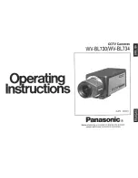 Предварительный просмотр 1 страницы Panasonic WVBL730 - CCTV CAMERA Operating Instructions Manual