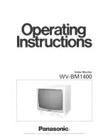 Panasonic WVBM1400 - B&W CAMERA Operating Instructions Manual preview