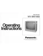 Предварительный просмотр 1 страницы Panasonic WVBM1900 - 19" B/W MONITOR Operating Instructions Manual