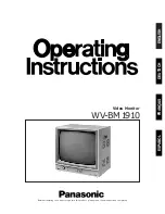 Panasonic WVBM1910 - VIDEO MONITOR Operating Instructions Manual предпросмотр