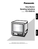 Panasonic WVBM990 - VIDEO MONITOR Operating Instructions Manual предпросмотр