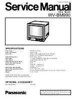 Panasonic WVBM990 - VIDEO MONITOR Service Manual предпросмотр