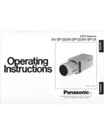 Panasonic WVBP130 - B/W CCTV CAMERA Operating Instructions Manual preview
