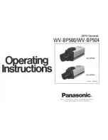 Panasonic WVBP500 - CCTV CAMERA Operating Instructions Manual предпросмотр