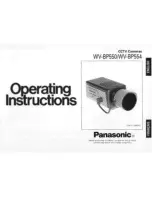 Panasonic WVBP550 - CCTV CAMERA Operating Instructions Manual preview