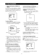 Preview for 17 page of Panasonic WVCF254 - COLOR CAMERA Operating Instructions Manual