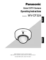 Preview for 1 page of Panasonic WVCF324 - COLOR CAMERA Operating Instructions Manual