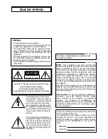 Предварительный просмотр 2 страницы Panasonic WVCF324 - COLOR CAMERA Operating Instructions Manual