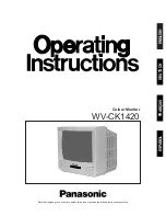 Panasonic WVCK1420 - COLOR MONITOR Operating Instructions Manual предпросмотр