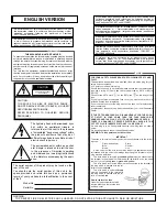 Предварительный просмотр 2 страницы Panasonic WVCK1420 - COLOR MONITOR Operating Instructions Manual