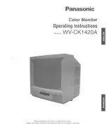 Panasonic WVCK1420A - COLOR MONITOR Operating Instructions Manual предпросмотр