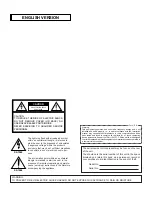 Preview for 2 page of Panasonic WVCK2020 - COLOR MONITOR Operating Instructions Manual