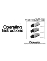 Preview for 1 page of Panasonic WVCL350 - COLOR CAMERA Operating Instructions Manual