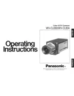 Panasonic WVCL830 - COLOR CAMERA Operating Instructions Manual предпросмотр