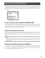 Preview for 47 page of Panasonic WVCL934 - COLOR CCTV CAMERA Operating Instructions Manual