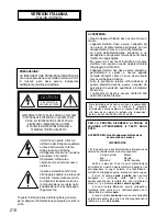 Preview for 218 page of Panasonic WVCL934 - COLOR CCTV CAMERA Operating Instructions Manual