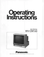 Panasonic WVCM143 - COLOR MONITOR Operating Instructions Manual предпросмотр