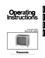 Panasonic WVCM1430 - COLOR CAMERA Operating Instructions Manual предпросмотр