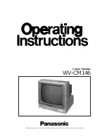 Panasonic WVCM146 - COLOR MONITOR Operating Instructions Manual предпросмотр