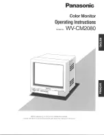 Panasonic WVCM2080 - COLOR MONITOR Operating Instructions Manual preview