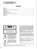 Предварительный просмотр 2 страницы Panasonic WVCM2080 - COLOR MONITOR Operating Instructions Manual