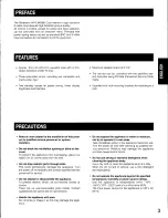 Предварительный просмотр 3 страницы Panasonic WVCM2080 - COLOR MONITOR Operating Instructions Manual