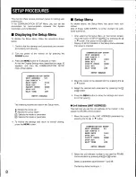 Предварительный просмотр 8 страницы Panasonic WVCM2080 - COLOR MONITOR Operating Instructions Manual