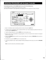 Предварительный просмотр 13 страницы Panasonic WVCM2080 - COLOR MONITOR Operating Instructions Manual