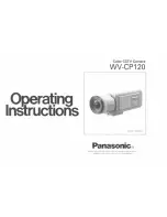 Preview for 1 page of Panasonic WVCP120 - COLOR CCTV CAMERA Operating Instructions Manual