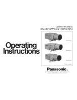 Предварительный просмотр 1 страницы Panasonic WVCP210 - COLOR CAMERA Operating Instructions Manual