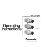Panasonic WVCP220 - COLOR CCTV CAMERA Operating Instructions Manual preview