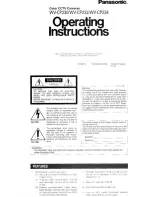 Preview for 1 page of Panasonic WVCP230 - CCD 120V Operating Instructions Manual