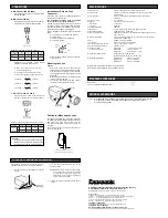 Предварительный просмотр 2 страницы Panasonic WVCP230 - CCD 120V Operating Instructions