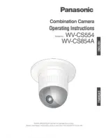 Предварительный просмотр 1 страницы Panasonic WVCS554 - COLOR CAMERA Operating Instructions Manual