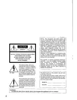 Предварительный просмотр 2 страницы Panasonic WVCS554 - COLOR CAMERA Operating Instructions Manual