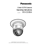 Panasonic WVCS564 - COLOR CCTV CAMERA Operating Instructions Manual preview