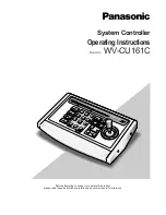 Panasonic WVCU161C - SYSTEM CONTROLLER Operating Instructions Manual предпросмотр