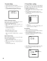 Предварительный просмотр 22 страницы Panasonic WVCU161C - SYSTEM CONTROLLER Operating Instructions Manual