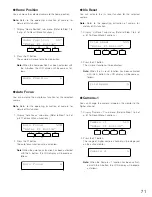 Preview for 71 page of Panasonic WVCU650 - SYSTEM CONTROLLER ADDENDUM Operating Instructions Manual