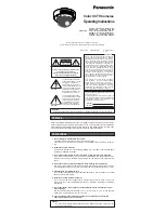 Panasonic WVCW474F - COLOR CCTV CAMERA Operating Instructions Manual предпросмотр