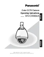 Предварительный просмотр 1 страницы Panasonic WVCW864A - DOME CAMERA Operating Instructions Manual