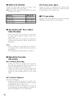 Preview for 12 page of Panasonic WVLD1500 - 15" LCD Monitor Operating Instructions Manual