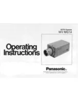 Panasonic WVMG14 - CCTV CAMERA Operating Instructions Manual предпросмотр