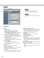 Preview for 63 page of Panasonic WVNM100 - NETWORK COLOR CAMERA Operating Instructions Manual