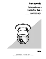 Panasonic WVNS954 - NETWORK CAMERA Installation Manual предпросмотр