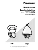 Panasonic WVNS954 - NETWORK CAMERA Operating Instructions Manual предпросмотр