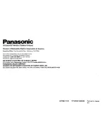 Preview for 14 page of Panasonic WVPH10 - CL CAMERA ACCESS Operating Instructions Manual