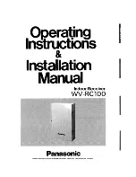 Предварительный просмотр 1 страницы Panasonic WVRC100 - BROADCAST RECEIVER Operating Insructions & Installation Manual