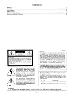 Preview for 2 page of Panasonic WVRC100 - BROADCAST RECEIVER Operating Instructions & Installation Manual