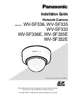 Panasonic WVSF332 - IP NETWORK CAMERA Installation Manual предпросмотр